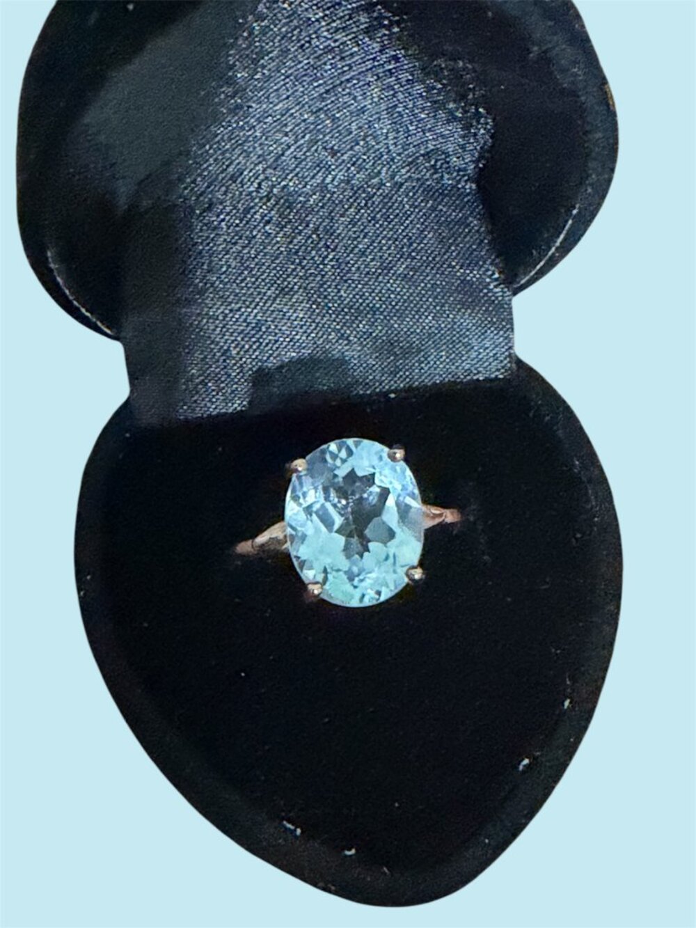 BLUE TOPAZ GEMSTONE RING SIZE 8